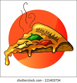 A slice of pizza vector