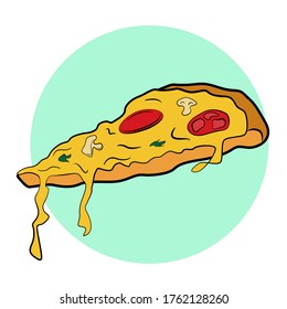 slice of pizza vector design