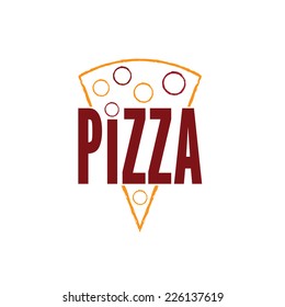 slice of pizza vector design template