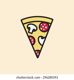 A Slice of Pizza Vector Icon