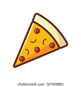Slice of Pizza Vector Illustration