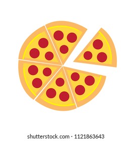 Slice of pizza vectors. 