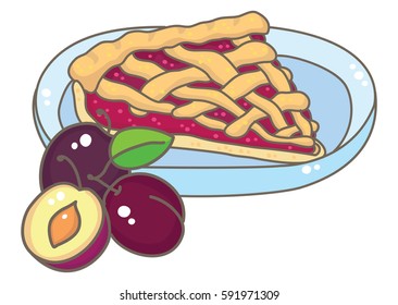 A slice of plum pie