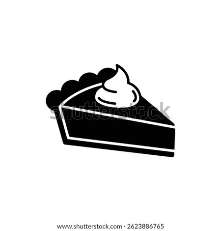 Slice of Pumpkin Pie with Dollop of Whipped Cream Icon