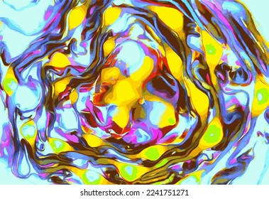  Roter Kohl-Slice in lebhaften, intensiven Farben, gelb-blau von hinten beleuchtet