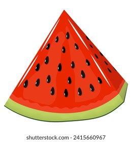 A slice of ripe watermelon. Diet healthy vitamin food