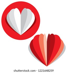 Slice style design heart icon. Vector illustration.
