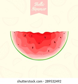 Slice of summer watermelon.