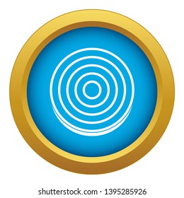 Slice of sweet onion icon blue vector isolated on white background for any design