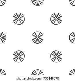 Slice of sweet onion pattern repeat seamless in black color for any design. Vector geometric illustration