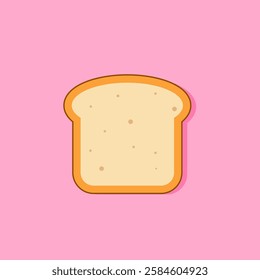 Slice of toast , slice bread for breakfast vector illustration cartoon flat design