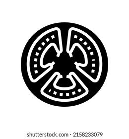slice tomato glyph icon vector. slice tomato sign. isolated contour symbol black illustration