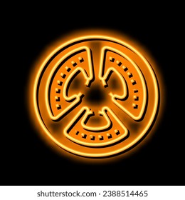 slice tomato neon light sign vector. slice tomato illustration