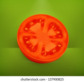 Slice of tomato vector