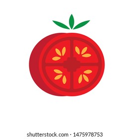 Slice Tomato Vegetable Logo Vector Stock Vector (Royalty Free) 1475978759