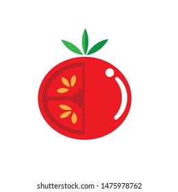 slice of tomato vegetable logo vector