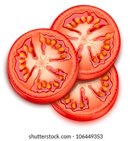 a slice of tomato-vector