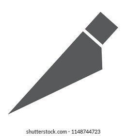 Slice tool glyph icon, tools and design, cut sign, vector graphics, a solid pattern on a white background, eps 10.