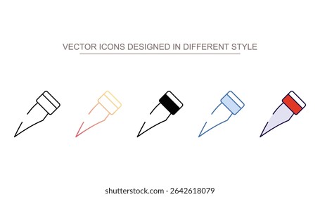 Slice Tool icon design with white background stock illustration