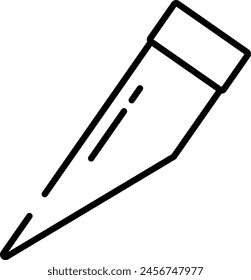 Slice tool outline icon vector illustration