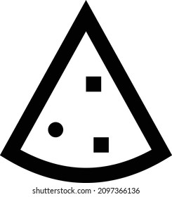 slice vector illustration isolated on a transparent background. stroke vector icons for concept or web graphics.