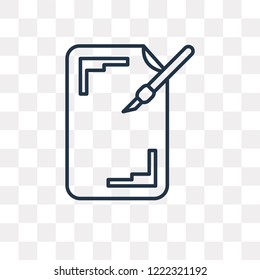 Slice vector outline icon isolated on transparent background, high quality linear Slice transparency concept can be used web and mobile