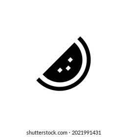 Slice of watermalone vector icon, isolated on white background
