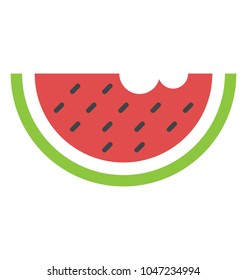 Slice Watermelon Bite Taken Off Stock Vector (Royalty Free) 1047234994 ...