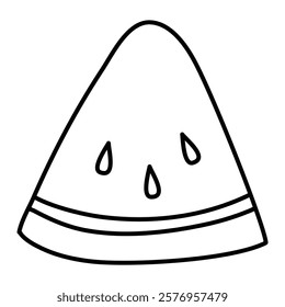 Slice of Watermelon Coloring Page