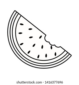 Slice of watermelon design vector illustration