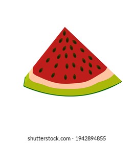 trozo de dibujo de sandía, ilustración vectorial