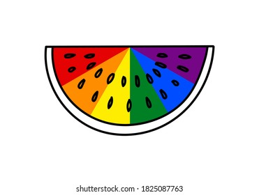 UN PEDAZO DE AGUA EN FORMA DE BANDERA LGBT EN VECTOR