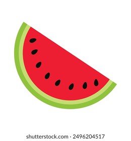 Slice watermelon fresh fruit icon isolated.e