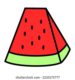Recorte de la ilustración de la sandía en la fruta