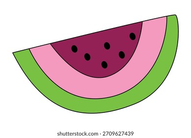 Cortar la fruta de la sandía aislada en un fondo blanco