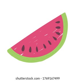 slice watermelon fruit juicy isolated icon design white background vector illustration