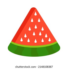 Slice of watermelon. Healthy Food. Vector illustration