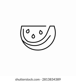 slice of watermelon icon sign vector