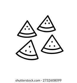 Ícone de melancia de fatia, Vetor de fatia de melancia, Gráfico de melancia fresca, Ilustração de frutas de verão