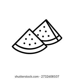 Icono de sandía de rebanada, Vector de rebanada de sandía, gráfico de sandía fresca, ilustración de fruta de verano