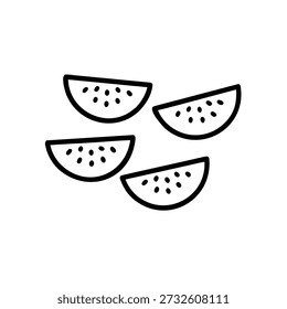 Ícone de melancia de fatia, Vetor de fatia de melancia, Gráfico de melancia fresca, Ilustração de frutas de verão