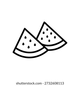 Ícone de melancia de fatia, Vetor de fatia de melancia, Gráfico de melancia fresca, Ilustração de frutas de verão