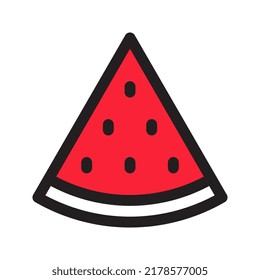 A slice of watermelon  icon. Vector graphics