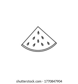 slice watermelon icon vector illustration design template