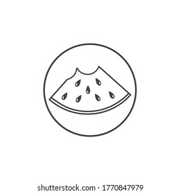 slice watermelon icon vector illustration design template