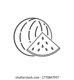 slice watermelon icon vector illustration design template
