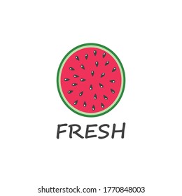 slice watermelon icon vector illustration design template