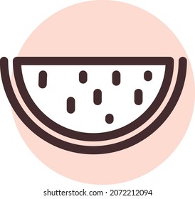 Wassermelone, Illustration, Vektorgrafik, auf weißem Hintergrund.