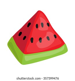 slice of Watermelon isolated illustration on white background
