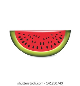slice of watermelon isolated on white background